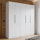 Ver imagem 1 de Guarda-roupa Modulado 200 Cm 5 Portas 2 Gavetas Branco Neo Madesa 02