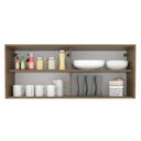 Ver imagem 4 de Armário Aéreo Madesa 2 Portas de Correr Vidro Reflex para Cozinhas Glamy, Lux e Reims - Rustic
