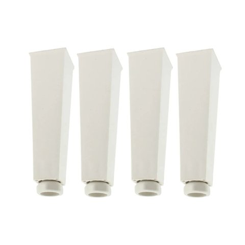 Kit 4 Pés Plástico para Balcão 16 a 19 Cm Branco