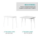 Ver imagem 4 de Mesa Dobrável Tampo Branco Tubos Brancos Carraro