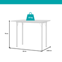 Ver imagem 4 de Mesa Dobrável Tampo Branco Tubos Brancos Carraro