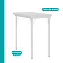 Ver imagem 3 de Mesa Dobrável Tampo Branco Tubos Brancos Carraro