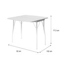 Ver imagem 2 de Mesa Dobrável Tampo Branco Tubos Brancos Carraro