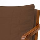 Ver imagem 6 de Kit 2 Poltronas Maia Corino Peroba e Linho Terracota Pé Castanho