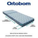 Ver imagem 3 de Colchão Dobrável Solteiro com Travesseiro de Brinde Ortobom