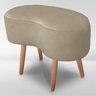 Puff Orgânico Curvo Decorativo Feijão Sala Luxo Tecido Suede:capuccino - 5