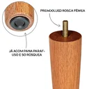 Ver imagem 2 de Pes Cama Box Madeira Envernizada 12 Cm de Altura Kit com 7 Unidades