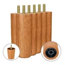 Ver imagem 1 de Pes Cama Box Madeira Envernizada 12 Cm de Altura Kit com 7 Unidades