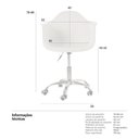 Ver imagem 2 de Cadeira com Rodízios com Apoio de Braços Branco