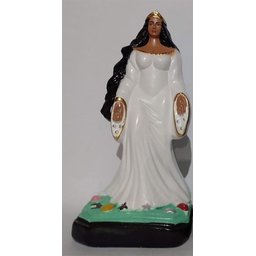 Imagem Iemanja Branca Mod 02 Escultura Gesso Estatua 20 Cm - 1