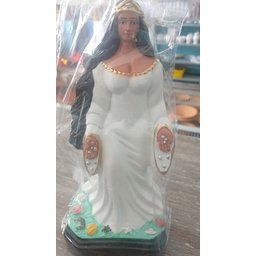 Imagem Iemanja Branca Mod 02 Escultura Gesso Estatua 20 Cm - 3