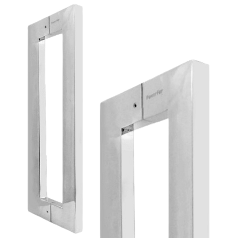 Puxador Inox Polido Luxo U Quadrado 84cm Todas Portas