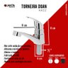 Kit 03 Cuba Roma Preta C/ Torneira Cromada AA02 + Válvula Click + Sifão Universal + Engate Flexível  - 6