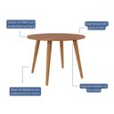 Ver imagem 3 de Mesa de Madeira Dani 110 Cm Madeira/cinamomo- Cimol