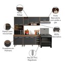 Ver imagem 4 de Cozinha Compacta 4 peças Balcão com Tampo Barcelona Poliman Móveis