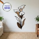 Ver imagem 1 de Adesivo Floral Boho Marrom Estilo Nórdico 60x120 Minimalista Mod.04