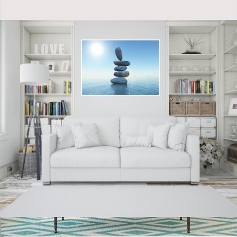 Quadro Canvas Seixos Zen 50x70