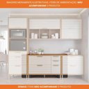 Ver imagem 5 de Balcão de Cozinha 100%mdf 120cm 1 Porta Basculante 4 Gavetas Eloise Mgm Móveis Freijó/off White
