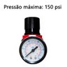 Regulador Pressão Mini Compressor 0 À 150 Psi com Manômetro 1/4 Ar-2000 Rotta 376 Cod - 4003 - 3