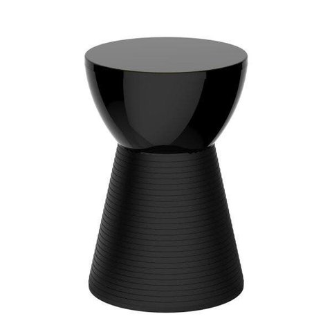 Banqueta Baixa Polipropileno sem Encosto Sili Preto