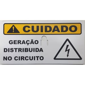 Placa Cuidado Geração Distribuída Circuito Fibra Vidro Padrão Enel - 5Un