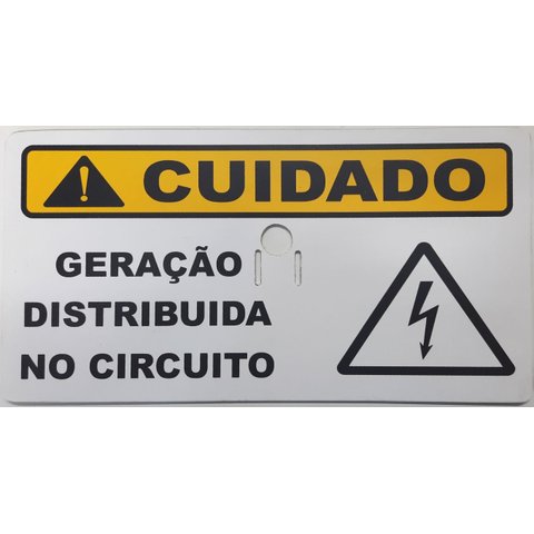 Placa Cuidado Geração Distribuída Circuito Fibra Vidro Padrão Enel - 5Un