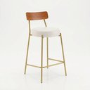 Ver imagem 4 de Banqueta Londrina PU D03 Assento PU Base Fixa Encosto Fixo 95cm Branco D'Rossi