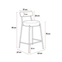 Ver imagem 3 de Banqueta Londrina PU D03 Assento PU Base Fixa Encosto Fixo 95cm Branco D'Rossi