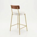 Ver imagem 5 de Banqueta Londrina PU D03 Assento PU Base Fixa Encosto Fixo 95cm Branco D'Rossi