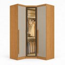 Ver imagem 1 de Guarda-Roupa Modulado de Canto Oblíquo Reflecta com LED 3 Portas 100% MDF Cairo