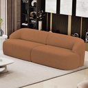 Ver imagem 6 de Sofá 3 Lugares Curvo Orgânico Living 250cm Barolo L06 Bouclê Terracota