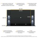 Ver imagem 4 de Painel com 4 Leds para TV até 60" Multimóveis Vegas FG3396 Preto