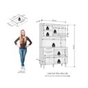 Ver imagem 3 de Kit Prime Armário para Cozinha 6 Portas 2 Gavetas (1,20 m) Marrom/Cinamomo/Areia