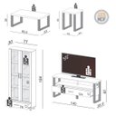 Ver imagem 3 de Kit Sala de Estar Design Industrial Dalla Costa 100% Mdf
