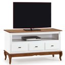 Ver imagem 3 de Rack para TV até 60 Polegadas 150 cm 3 Gavetas Pés Luis Xv em Madeira + Nicho