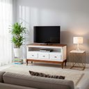 Ver imagem 1 de Rack para TV até 60 Polegadas 150 cm 3 Gavetas Pés Luis Xv em Madeira + Nicho