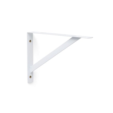 Kit 6X Suporte Reforçado Mão Francesa para Prateleira 25 cm Branco