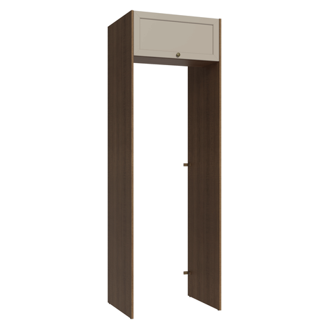 Porta-Geladeira 73 cm 1 Porta Basculante Rustic/Crema Vik Madesa