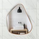 Ver imagem 1 de Espelho Orgânico 70x50cm Moldura em Couro Ecológico Geller