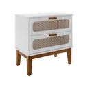 Ver imagem 3 de Mesa de Cabeceira 60cm 2 Gavetas Santorini