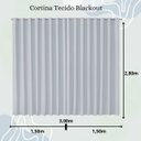 Ver imagem 3 de Cortina Blackout Tecido 3,00x2,80m Ilhos Sala Quarto Cor Branco Moderna Elegante