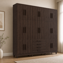 Ver imagem 2 de Guarda Roupa Casal Triplex 16 Portas 4 Gavetas Café Formimóveis