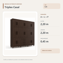 Ver imagem 3 de Guarda Roupa Casal Triplex 16 Portas 4 Gavetas Café Formimóveis