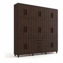 Ver imagem 1 de Guarda Roupa Casal Triplex 16 Portas 4 Gavetas Café Formimóveis