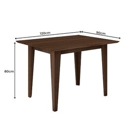 Mesa para Sala de Jantar 120cm Retangular Tampo Chanfrado Kate Poliman - 2