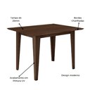 Ver imagem 3 de Mesa para Sala de Jantar 120cm Retangular Tampo Chanfrado Kate Poliman