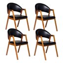 Ver imagem 2 de Kit 4 Cadeiras Luiza Sala de Jantar com Braço Madeira Maciça Movellu Home