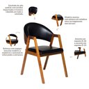 Ver imagem 4 de Kit 4 Cadeiras Luiza Sala de Jantar com Braço Madeira Maciça Movellu Home
