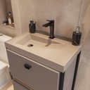 Ver imagem 3 de Gabinete de Banheiro com Pia e Armário 60cm London Marrom/Gianduia/Itapuã
