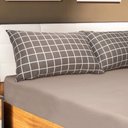 Ver imagem 2 de Jogo de Cama Portallar Queen Malha 100% Algodão Premiun Classic Laura 3 Peças Capuccino